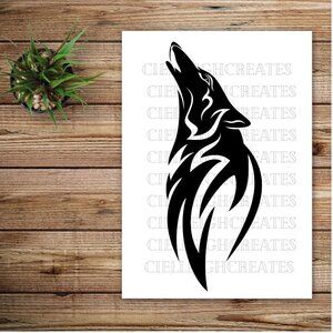 *2 for $20* Wolf Howling Vinyl decal sticker Handcrafted